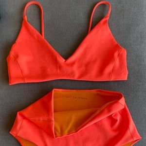 LEFT ON FRIDAY- 'Sunday Bikini Top' & 'Hi Tide Bikini Bottom' set- Size Large